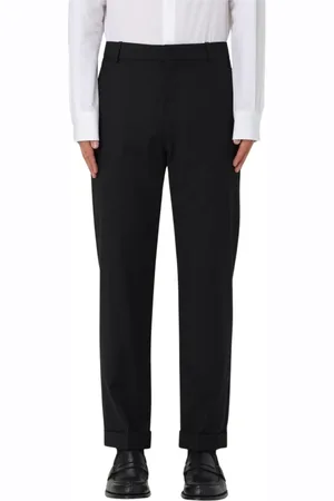 Balmain Byxor, Herr, M, Svarta Straight Leg Byxor