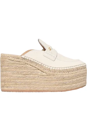 Gianvito Rossi Skor, Dam, 38 1/2 EU, Vita Wedge Loafer Espadriller