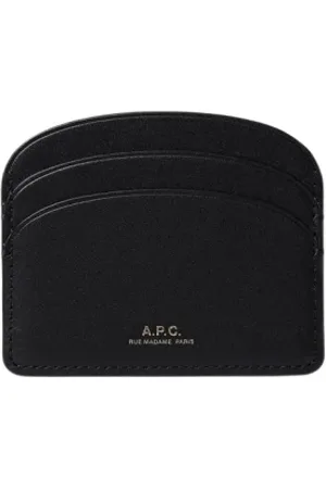 A.P.C. Accessoarer, Dam, ONE Size, Läder, Svart läderkorthållare plånbok
