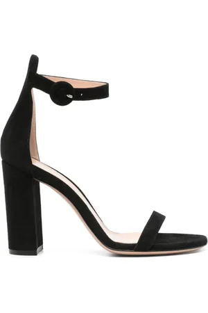 Gianvito Rossi Skor, Dam, 41 EU, Läder, Svarta Sandaler med Fotledsstängning