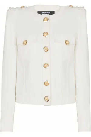 Balmain Jacka, Dam, XS, Bomull, Beskuren bomullscanvasjacka