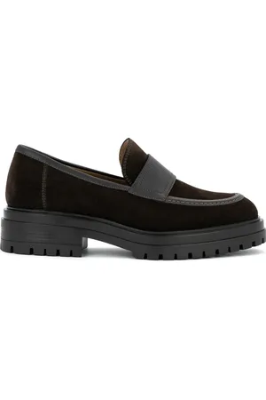 Gianvito Rossi Skor, Herr, 41 1/2 EU, Mocka, Mocka lugged-sole loafer skor