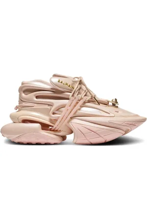 Balmain Skor, Dam, 39 EU, Rosa Chunky Sneakers Snörning Beige