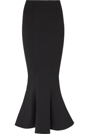 Balmain Kjol, Dam, S, Bomull, Midi kjol i kornpulver
