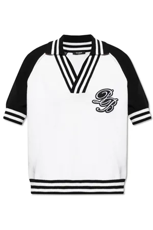 Balmain Topp, Herr, 2Xl, Pikétröja med logotyp