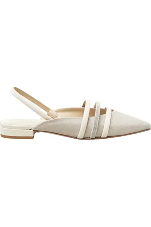 PESERICO SIGN Skor, Dam, 39 EU, Läder, Äkta läder platta slingbacks
