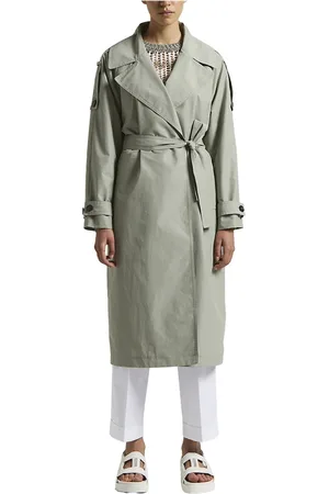 PESERICO SIGN Kappa, Dam, M, Bomull, Trenchcoat i teknisk bomullsfaille