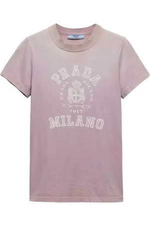 Prada Topp, Dam, M, Bomull, Vintage Grafisk Tee i Lila