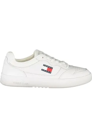 Tommy Hilfiger Skor, Herr, 45 EU, Polyester, Vita Snörskor för Män