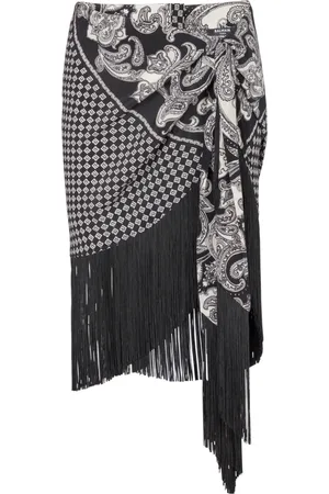 Balmain Kjol, Dam, S, Fransad silkesjalkjol
