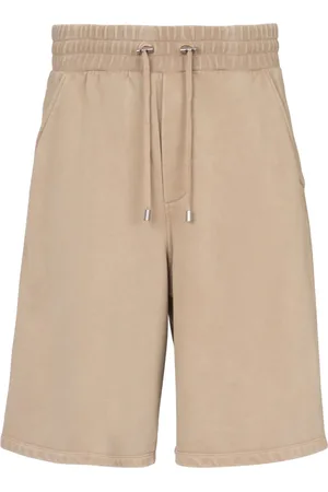 Balmain Shorts, Herr, XL, Bomull, Bomull Bermuda shorts med vintage broderi