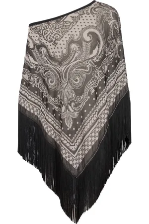 Balmain Jacka, Dam, ONE Size, Frynspåse med Mini-Monogram och Paisley-mönster