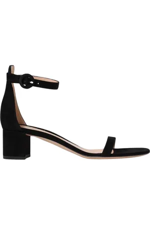 Gianvito Rossi Skor, Dam, 37 1/2 EU, Läder, Beige Blockklack Sandaler