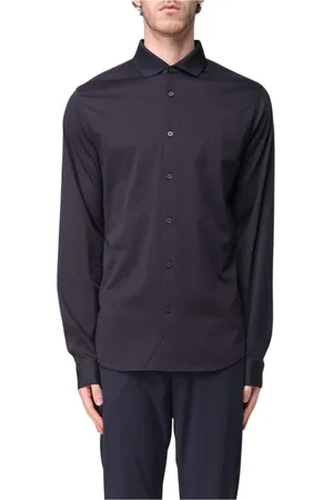Armani Exchange Skjorta, Herr, L, Bomull, Svart Bomullsskjorta Stilren och mångsidig