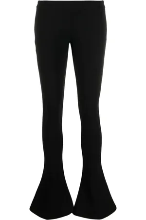Balmain Byxor, Dam, S, Polyester, Svarta Flare Byxor