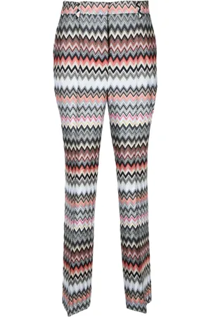 Missoni Byxor, Dam, M, Bomull, Klassiska stickade byxor med hög midja