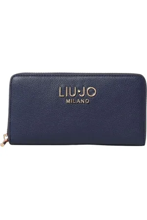 Liu Jo Accessoarer, Dam, ONE Size, Läder, Blå Zip Around Plånbok Stilfull
