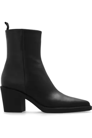 Gianvito Rossi Skor, Dam, 39 1/2 EU, Läder, Läder ankelboots Dylan
