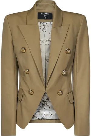 Balmain Jacka, Dam, S, Bomull, Bomullsjacka med Gyllene Knappar