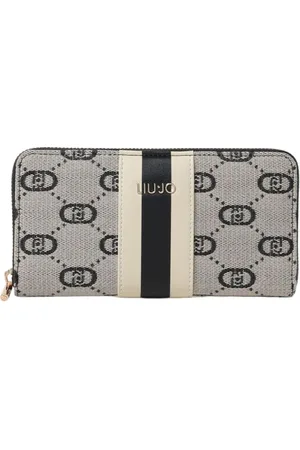 Liu Jo Accessoarer, Dam, ONE Size, Svart Monogram Plånbok