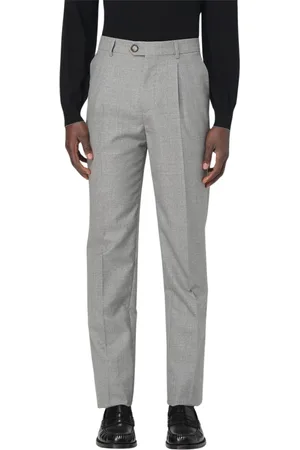 Brunello Cucinelli Byxor, Herr, M, Elegant Ull Plisserade Byxor
