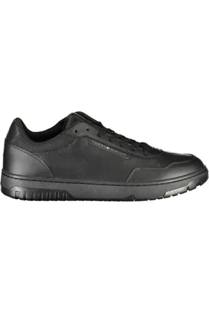 Tommy Hilfiger Skor, Herr, 40 EU, Läder, Svart läder lågtoppsneaker