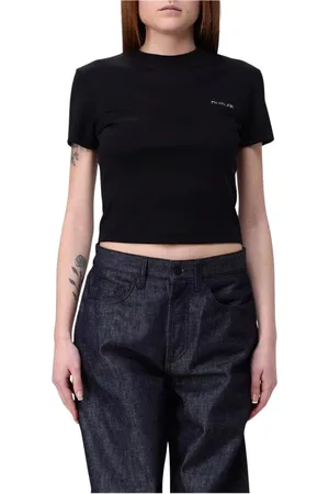 MUGLER Topp, Dam, M, Svart kortärmad T-shirt