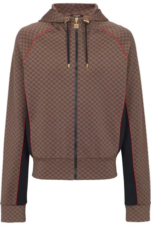 Balmain Sweatshirts & Hoodies, Herr, S, Mini monogram tracksuit jacka