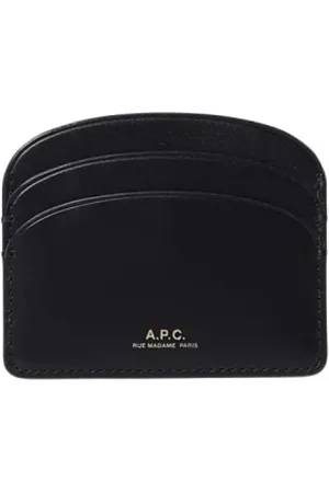 A.P.C. Accessoarer, Dam, ONE Size, Läder, Svart Korthållare Plånbok Stilren Praktisk