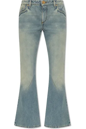 Balmain Jeans, Dam, 2Xs, Bomull, Utsvängda jeans med vintageeffekt