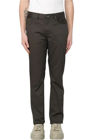 Armani Exchange Byxor, Herr, W29, Bomull, Grön avslappnad passform chinos