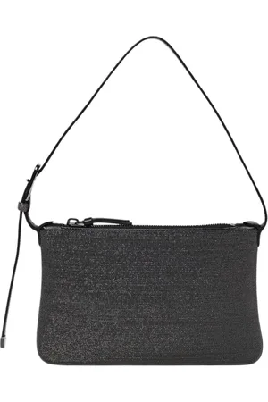 Brunello Cucinelli Väska, Dam, ONE Size, Svart Sparkle Dragkedja Crossbody Väska