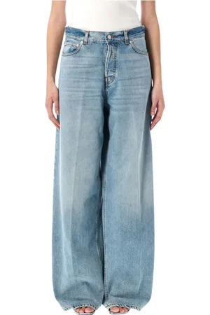 haikure Jeans, Dam, W24, Bomull, Vattenfärg Wide Leg Jeans