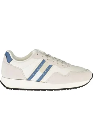 Tommy Hilfiger Skor, Herr, 43 EU, Polyester, Vita polyester sneakers för män