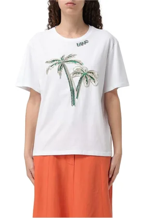 Liu Jo Topp, Dam, S, Vit kortärmad T-shirt