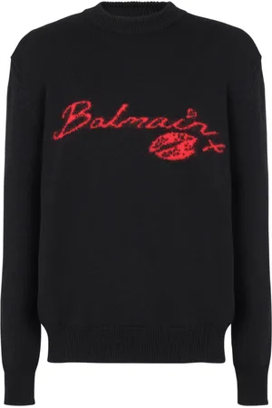 Balmain Stickade tröjor & koftor, Herr, M, Ull Ki jumper