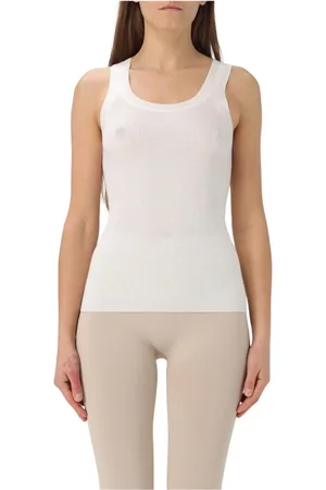Max Mara Topp, Dam, S, Bomull, Räfflad Tanktop i Kamel