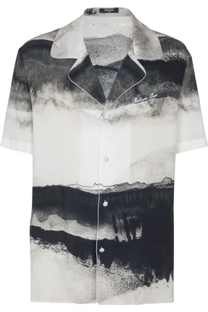 Balmain Skjorta, Herr, S, Pyjama skjorta med Måntryck