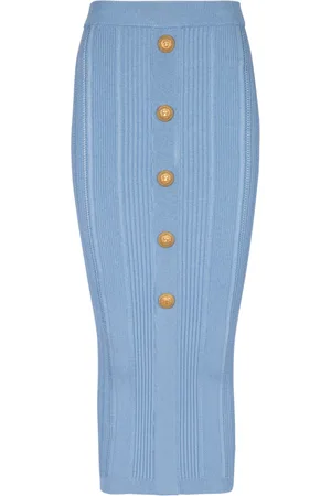 Balmain Kjol, Dam, 2Xs, Polyester, 5-knapps stickad kjol
