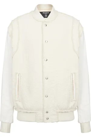 Balmain Jacka, Herr, M, Bomull, Bomberjacka i texturerad bomull
