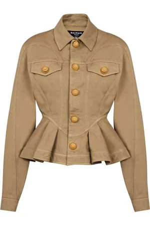 Balmain Jacka, Dam, S, Bomull, Rynkad bomullscanvasjacka