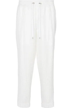 Balmain Byxor, Herr, M, Bomull, Låg Gren Jacquard Monogram Byxor