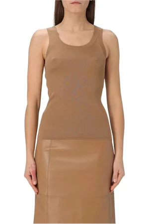 Max Mara Topp, Dam, L, Kashmir, Lyxig Ribbad Kashmir Tanktop