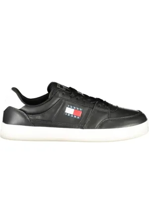 Tommy Hilfiger Skor, Herr, 44 EU, Polyester, Svart Polyester Låg-Top Sneakers