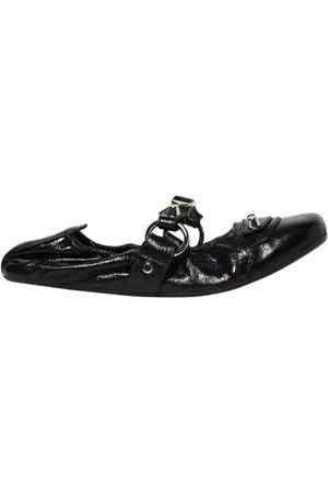 Balenciaga Skor, Dam, 38 EU, Läder, Svarta klack sandaler spänne detalj