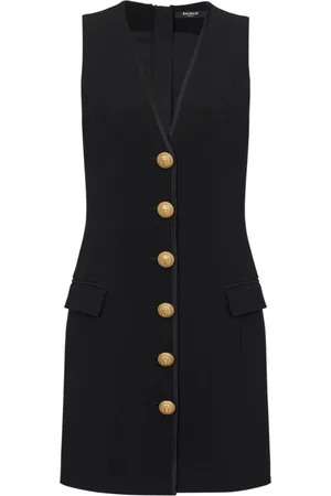 Balmain Jacka, Dam, XS, Ärmelös kreppklänning