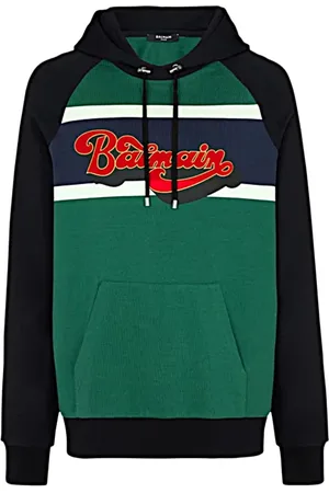 Balmain Sweatshirts & Hoodies, Herr, M, Stilig Sweatshirt för Män