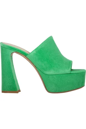 Gianvito Rossi Skor, Dam, 38 1/2 EU, Läder, Suede Mules med Urklipp Blockklack