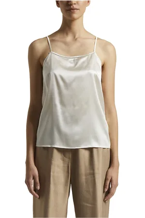 PESERICO SIGN Topp, Dam, S, Blank stretch silke satin topp