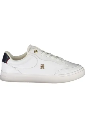 Tommy Hilfiger Skor, Dam, 41 EU, Polyester, Vita Snörskor för Kvinnor